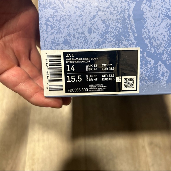 Nike JA 1 Lime Blast FD6565300 Brand New in the box never worn Ja Morant - Picture 16 of 16